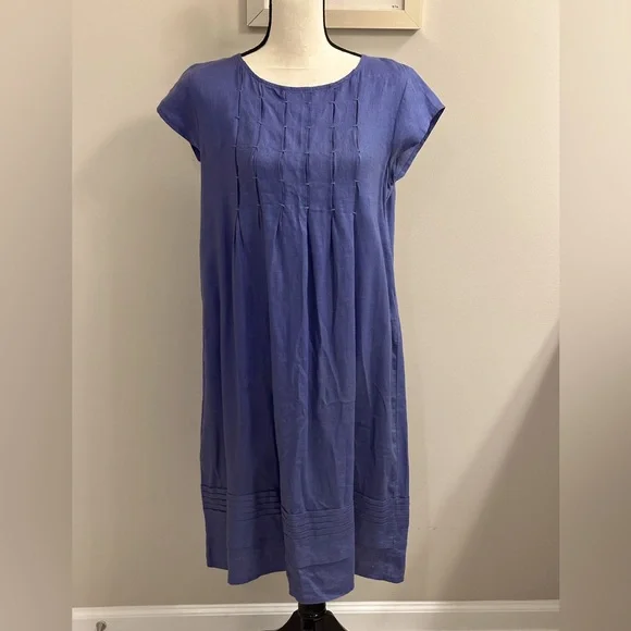 Sundance | Dresses | Sundance Viv Linen Dress Size M Blue | Poshmark